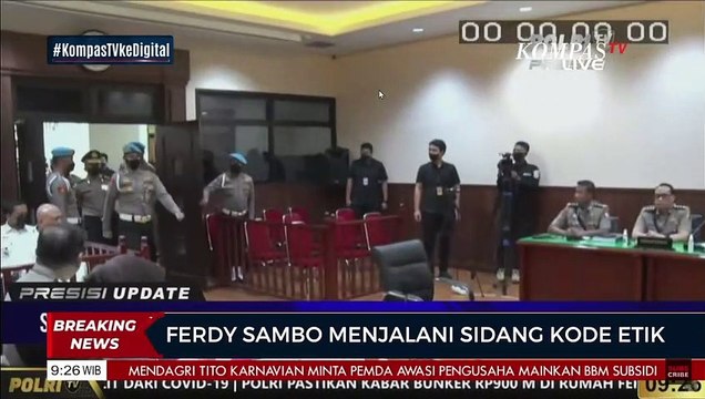 Irjen Ferdy Sambo Menjalani Sidang Kode Etik