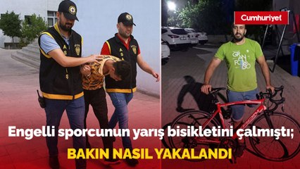 Engelli sporcunun yarış bisikletini çalmıştı; yakalandı