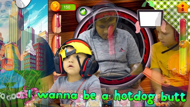 SHAWN plays HOT DOG HERO! Bendy & Hello Neighbor get Eaten!! (FGTEEV 3-in-1 Games w_ Venom)