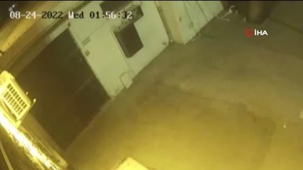 Okul kablolarını çalan hırsızlar kamerada