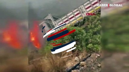 Araç böyle alev aldı! İbrahim Tatlıses'in gerçidiği kaza anından hemen sonrası kamerada