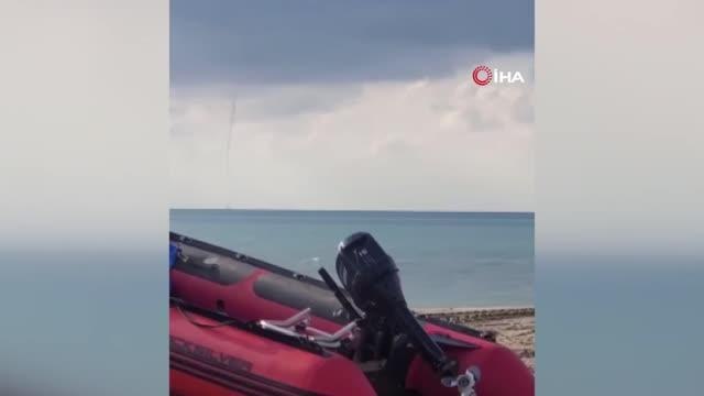 Adana haberleri: Adana'da denizde hortum böyle görüntülendi