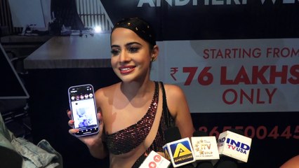 Urfi Javed dons a dress inspired by galaxy of dancing stars