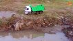 Dump Truck Accident River Pulling Out Tractor __ Tata Truck __ JCB __ Tractor __ CS TOY __ DS TOY