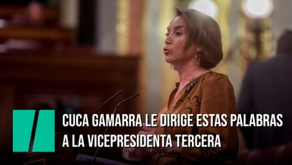 Cuca Gamarra le dirige estas palabras a la vicepresidenta tercera