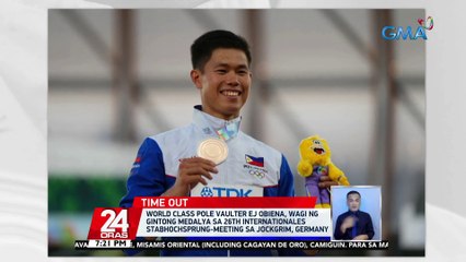 World class pole vaulter EJ Obiena, wagi ng gintong medalya sa 26th Internationales Stabhochsprung-meeting sa Jockgrim, Germany | 24 Oras