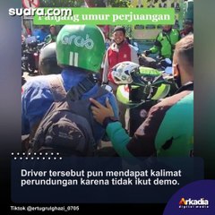 Warganet Geram, Driver Ojol Ini Kena Sweeping saat Bawa Penumpang Lewati Demo di Surabaya