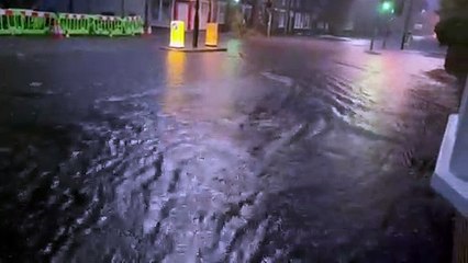 Flooding in Risbygate Street, Bury St Edmunds