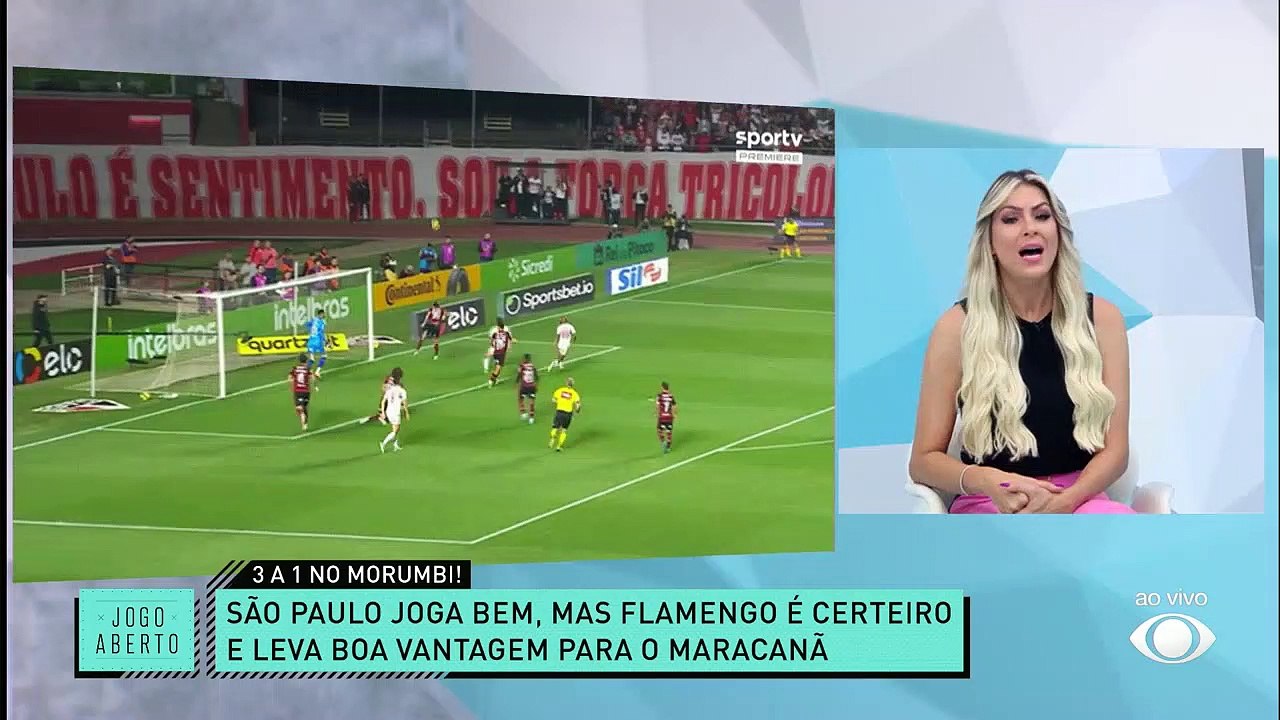 Gol do Flamengo teve braço de Arrascaeta? Renata Fan e Denilson analisam lances polêmicos de São Paulo x Flamengo