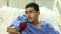 نشرة_الرابعة العربية تلتقي بعض المصابين السعوديين في حادث ريزا التركية بعد إجلائهم إلى الم