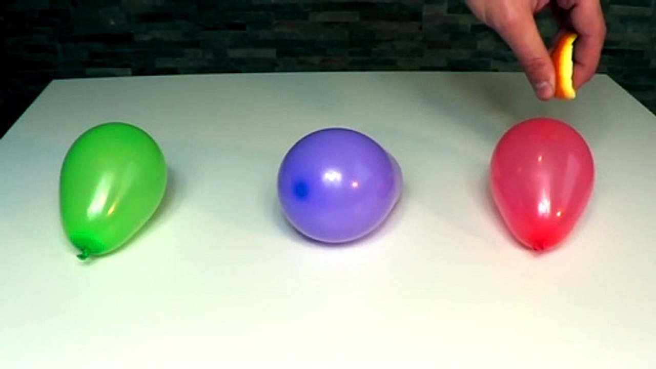 Popping Balloon With Orange