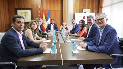 El presidente de la Región de Murcia, Fernando López Miras, este jueves, en el Consejo de Gobierno celebrado en San Pedro del Pinatar.
