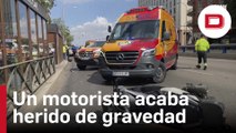 Un motorista es herido de gravedad tras un accidente de tráfico en Avenida de América