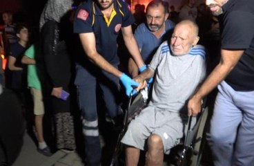 TOKİ'lerde çıkan yangında bir itfaiye eri, 3 vatandaş dumandan etkilendi