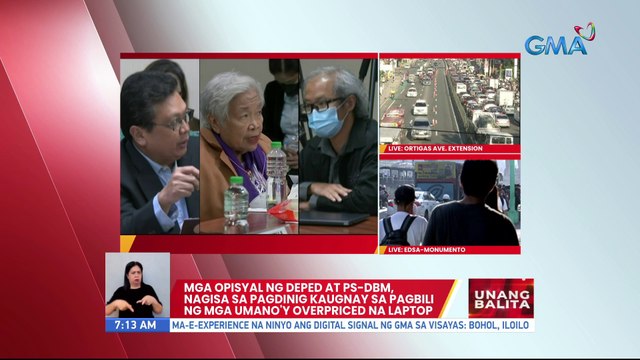 Mga opisyal ng DepEd at PS-DBM, nagisa sa pagdinig kaugnay sa pagbili ng mga umano'y overpriced na laptop | UB