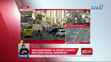 Mga nagsisimba sa Quiapo Church ngayong umaga, marami na | UB