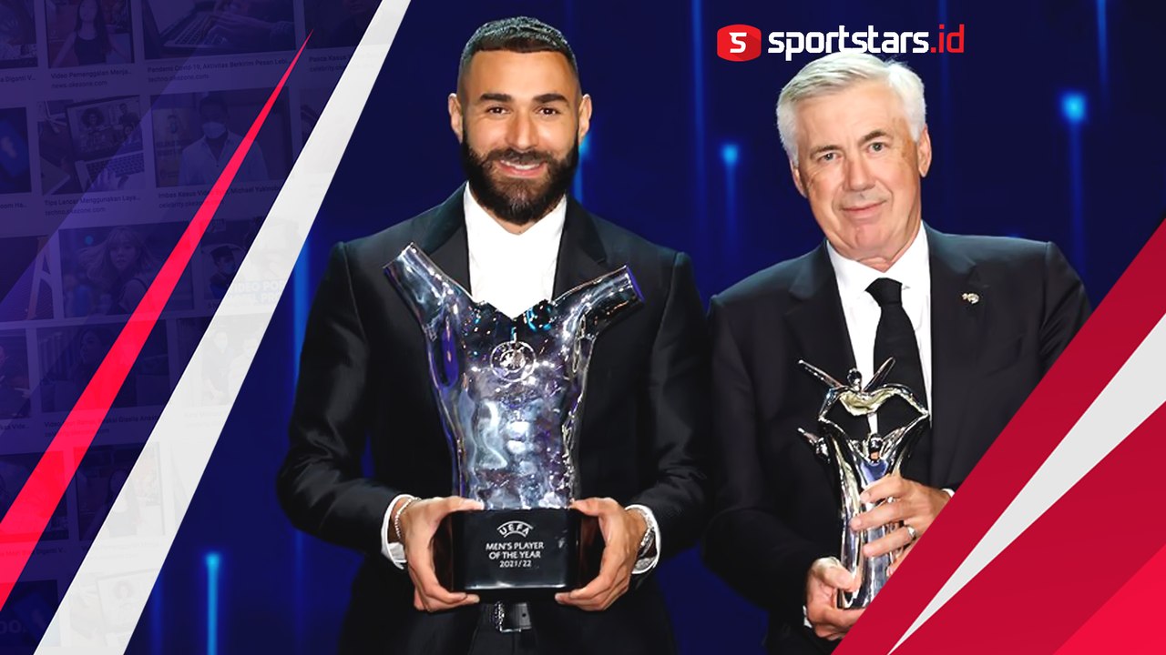 Carlo Ancelotti dan Karim Benzema Sabet Gelar Terbaik Eropa dari UEFA