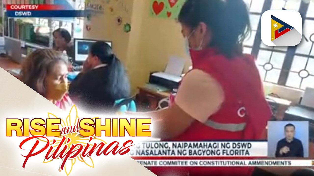 Higit P6-M halaga ng tulong, naipamahagi ng DSWD sa mga pamilyang nasalanta ng bagyong Florita; Emergency Loan Program ng GSIS, tutulong sa mga miyembro at pensioner na naapektuhan ng bagyo