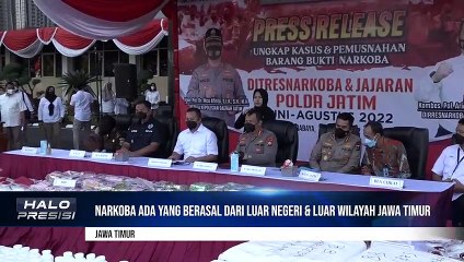 Polda Jatim Musnahkan Ratusan Kilogram Narkoba