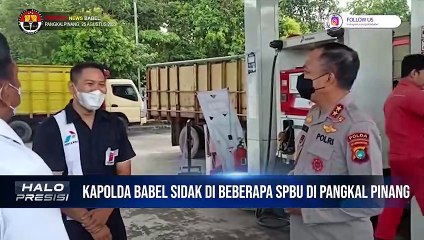 Kapolda Babel Pantau Sejumlah SPBU & Pasar Tradisional Memantau Penyalahgunaan Subsidi dan Stabilitas Harga