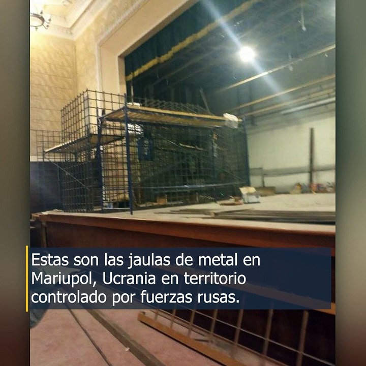 Instalan jaulas de acero en Ucrania para juicios a prisioneros de guerra