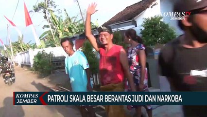 Petugas Gabungan di Lumajang Patroli Berantas Judi dan Narkoba
