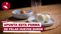 Apunta esta forma de pelar huevos duros