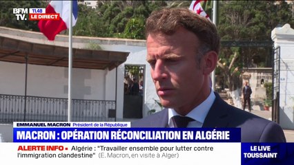 Emmanuel Macron en Algérie: "On veut financer et lancer l'équivalent d'une école 42 pour former la jeunesse au numérique"