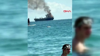 Yakıt gemisinde yangın
