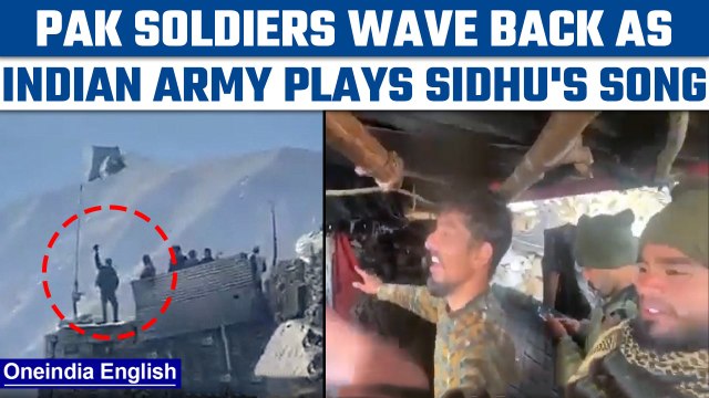 Indian soldiers play Sidhu Moosewala song at border, get wave from Pakistani troops| Oneindia News