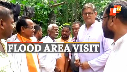 BJP National VP Jay Panda visits flood-hit Kendrapara district