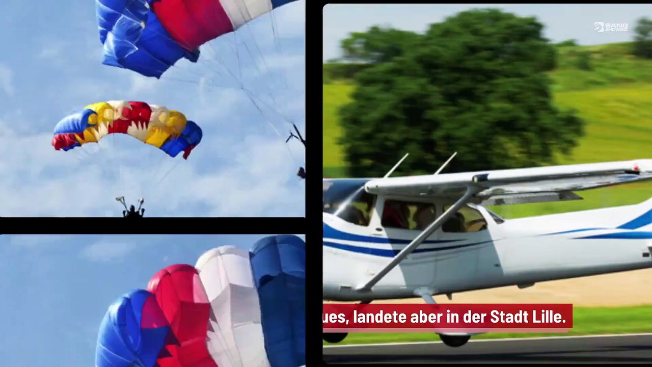 Mann landet nach Fallschirmsprung in Baum