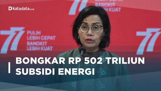 Sri Mulyani, Subsidi Energi Rp 502 Triliun Dinikmati Masyarakat Mampu | Katadata Indonesia