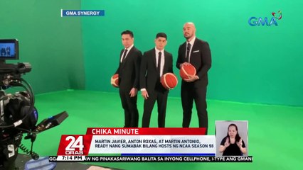 Martin Javier, Anton Roxas, at Martin Antonio, ready nang sumabak bilang hosts ng NCAA Season 98 | 24 Oras