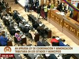 Asamblea Nacional aprueba Ley de Coordinación y Armonización Tributaria en Estados y Municipios