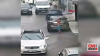 Sel suyunda şampuanla yıkandı