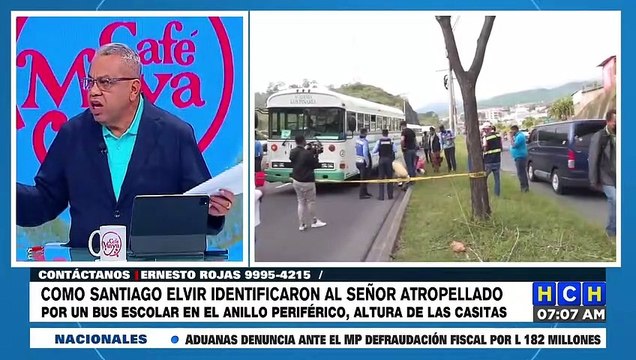¡Desgracia! Bus escolar mata a peatón en el Anillo Periférico, sector Las Casitas