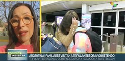 Tripulantes de avión retenido en Argentina reciben visita de sus familiares
