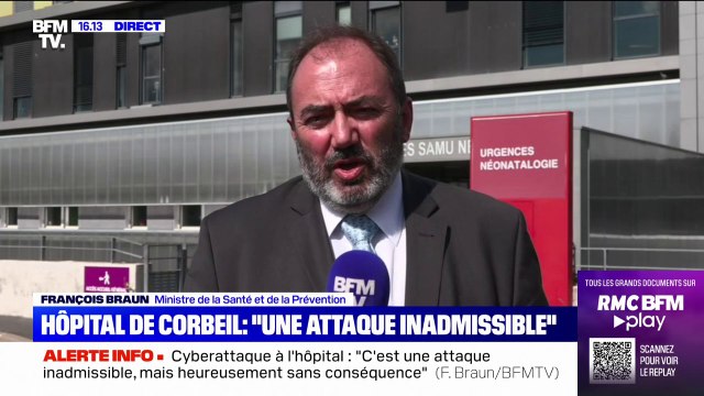 François Braun, ministre de la Santé, sur la cyberattaque à l'hôpital de Corbeil: Il est hors de question de payer la moindre rançon, la santé des Français ne sera jamais prise en otage