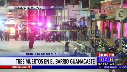 Asesinan a dos personas y un menor en el barrio Guanacaste de la capital