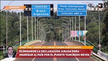 Eliminaron la declaración jurada para ingresar al país por el puente Tancredo Neves