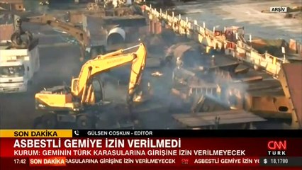 Son dakika... Bakan Kurum açıkladı! Asbestli gemiye izin verilmedi