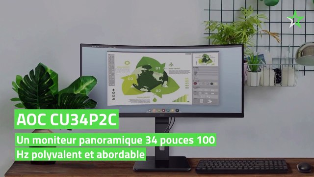 Test AOC CU34P2C : un moniteur panoramique 34 pouces 100 Hz polyvalent et abordable