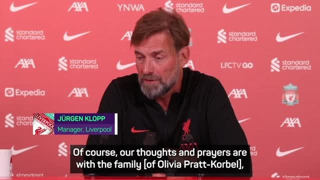 Klopp's 'thoughts and prayers' are with family of Olivia Pratt-Korbel