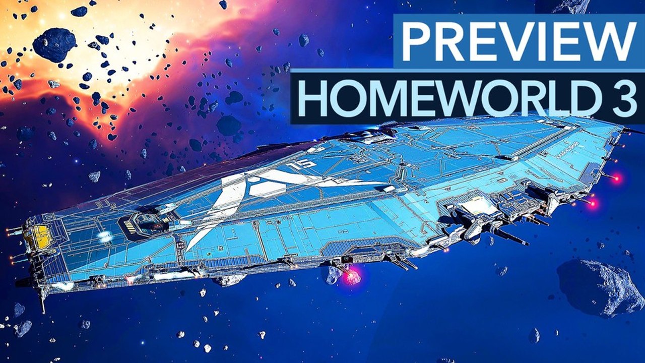 Homeworld 3: raytracing-raumschlachten und riesige wracks im video