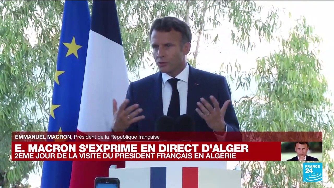 Emmanuel Macron S'exprime En Direct D'Alger - Vidéo Dailymotion