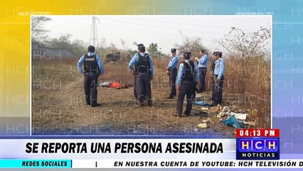 Asesinan a una persona en la zona norte del país