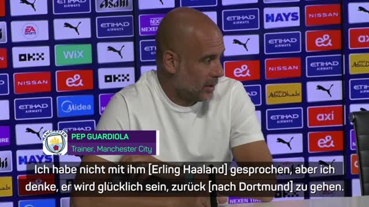 Guardiola: 'Nicht mit Haaland gesprochen'