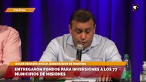 Entregaron fondos para inversiones a los 77 municipios de Misiones