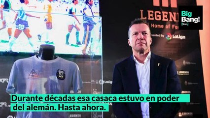 ¡No le digan a las nenas! Matthäus donó la camiseta que Maradona usó en la final de México 86